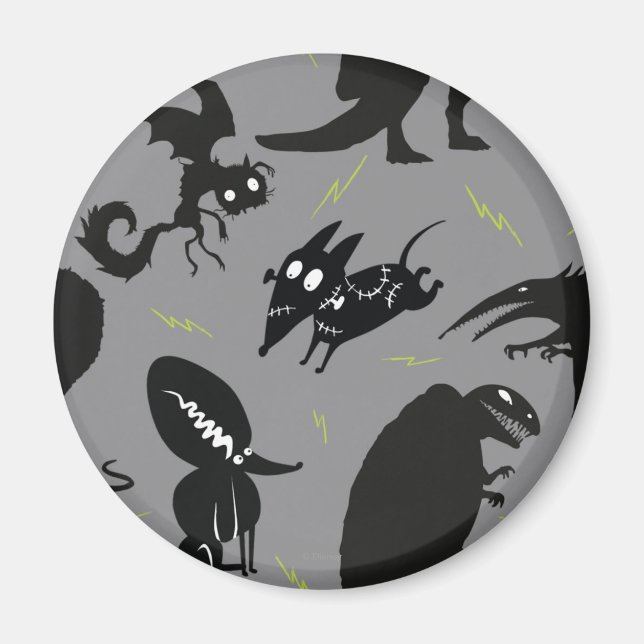 Aimant Silhouette de course scintillante (Devant)