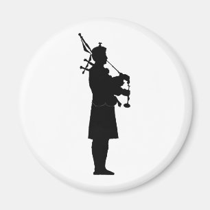 Aimant Silhouette de joueur de cornemuse