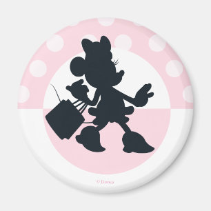 Aimant Silhouette de Minnie Mouse faisant des courses
