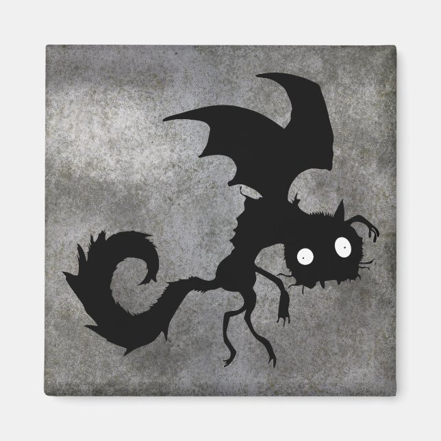 Aimant Silhouette du chat vampire (Devant)