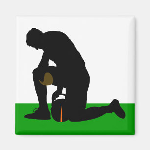Aimant silhouette du footballeur