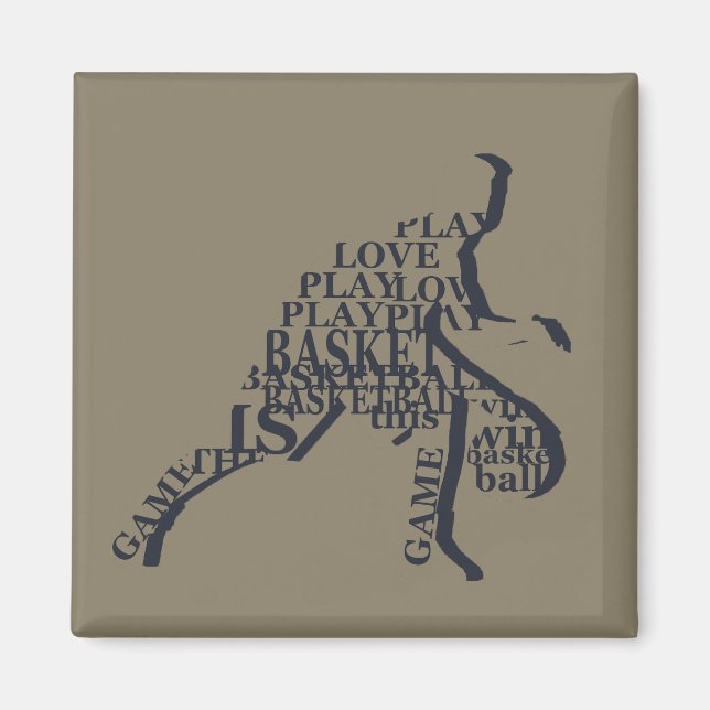 Aimant silhouette du joueur de basket (Devant)