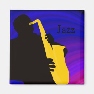 Aimant Silhouette d'un joueur, d'un bleu et d'un pourpre
