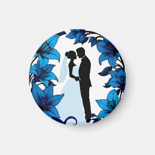 Aimant Silhouette romantique d'un couple