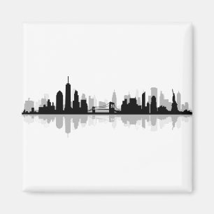 Aimant Silhouette Skyline de la ville de New York Manhatt
