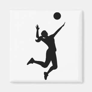 Aimant silhouette women's volleyball