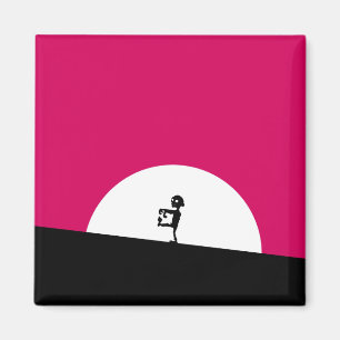 Aimant Silhouette Zombie avec Pleine lune