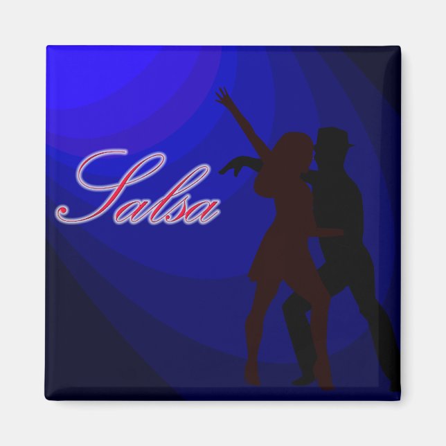 Aimant Silhouettes de danseuses de Salsa avec arrière - p (Devant)