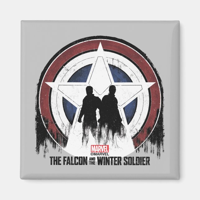 Aimant Silhouettes du bouclier des faucons et des soldats (Devant)