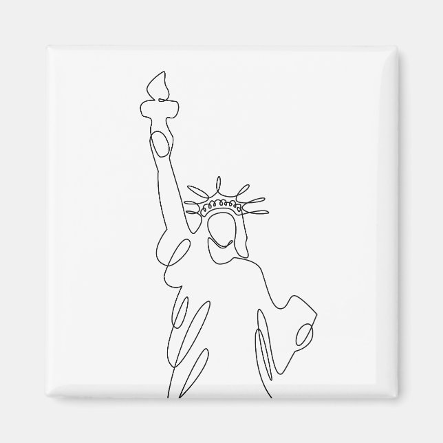 Aimant Silhuette Statue de la Liberté (Devant)
