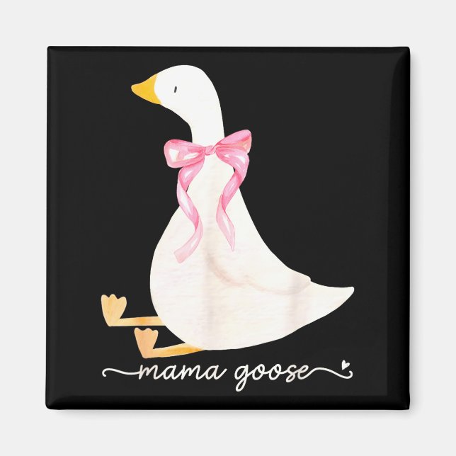 Aimant Silly Mama Goose Daddy Goose Matching Goose Family (Devant)