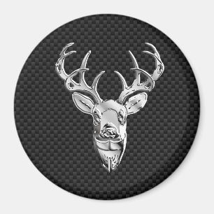 Aimant Silver Buck on Carbon Fiber Decor