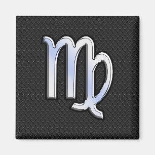Aimant Silver Chrome Virgo Zodiac Connexion peau de serpe