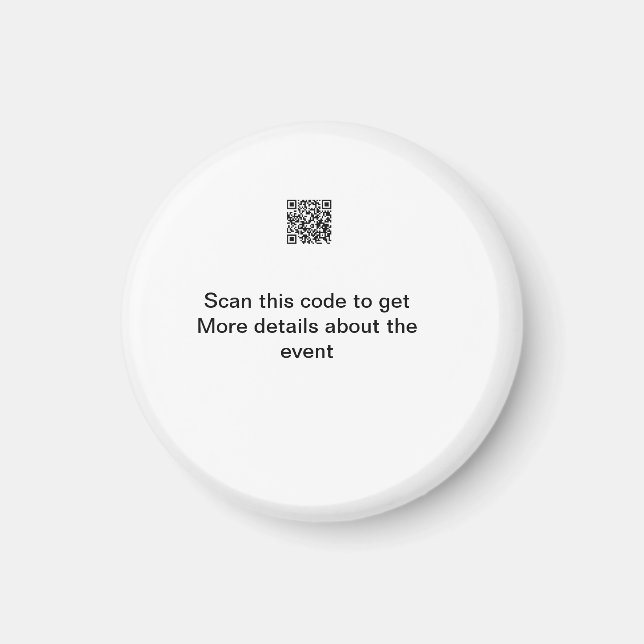 Aimant Simple analyse de code Q R modèle d'événement méti (Devant)