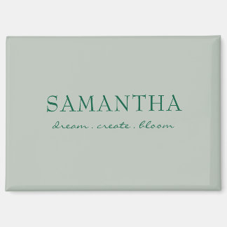 Aimant Simple Citation Verte Nom Sage Citation Uplifiante