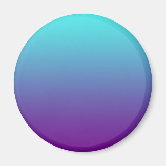 Aimant Simple dégradé Arrière - plan Turquoise Bleu pourp