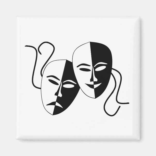 Aimant Simple Drame Comedy Masques Agir (Devant)
