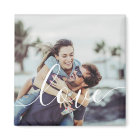 Simple Élégant Script Couple Photo