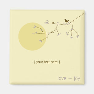 Aimant Simple minimaliste nidification Whimsical Oiseaux 