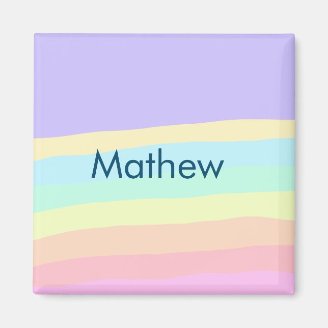 Aimant simple monogramme de lettre initiale ajouter votre (Devant)