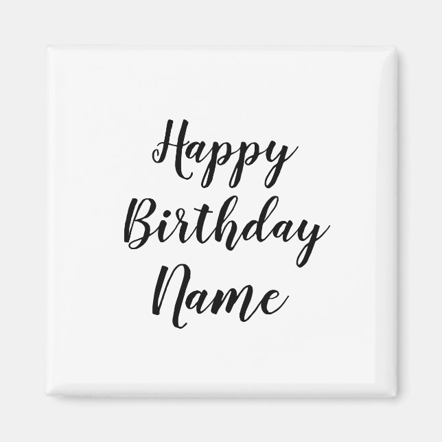 Aimant simple petit heureux anniversaire ajouter votre ca (Devant)