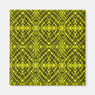 Aimant Simple Scribble Carreaux miroir Jaune