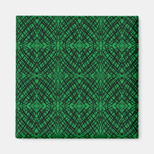 Aimant Simple Scribble Carreaux miroir Vert Bureau