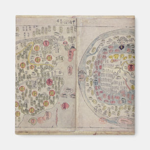 Aimant Sino carte coréenne du monde