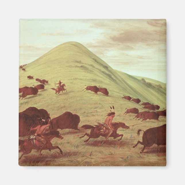 Aimant Sioux Indians hunting buffalo, 1835 (Devant)
