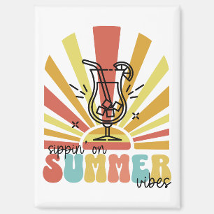 Aimant Sirop sur les vibrations de l'été, Soleil Rétro, V