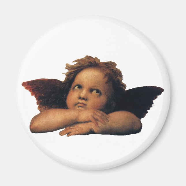 Aimant Sistine Madonna, Angels détail par Raphael Sanzio (Devant)