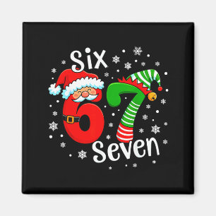 Aimant Six Seven 67 Mème 6 7 Elfe Santa Noël