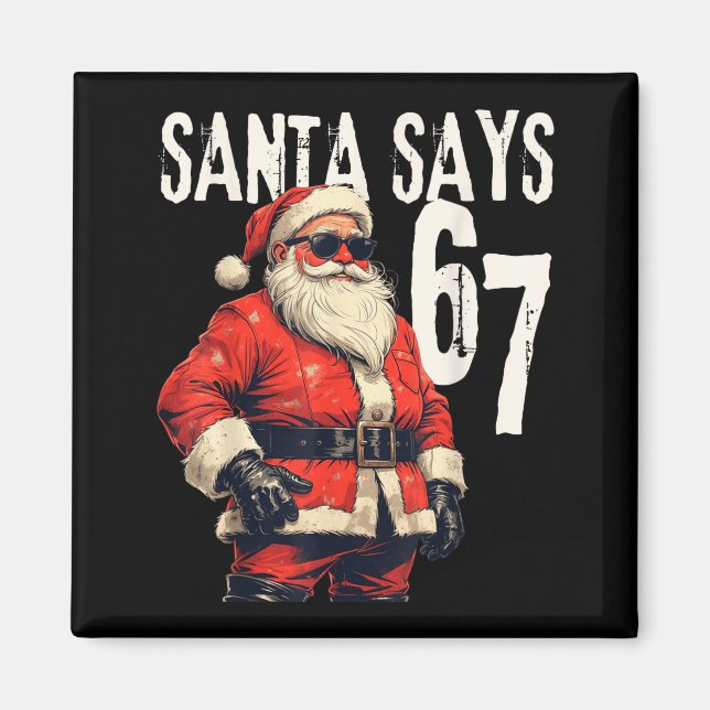 Aimant Six Seven Christmas Meme 67 Funny  (Devant)
