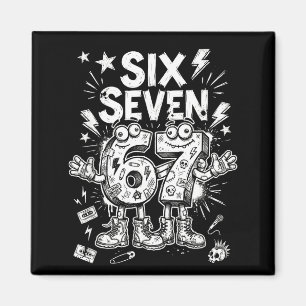 Aimant Six Seven Génération Alpha Memes Drôle de Cerveau 