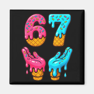 Aimant Six Seven Glace Drip Meme 67 Drôle Gen Alpha S