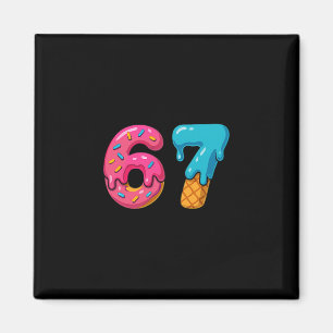 Aimant Six Seven Glace Drip Meme 67 Sport Drôle Tendance