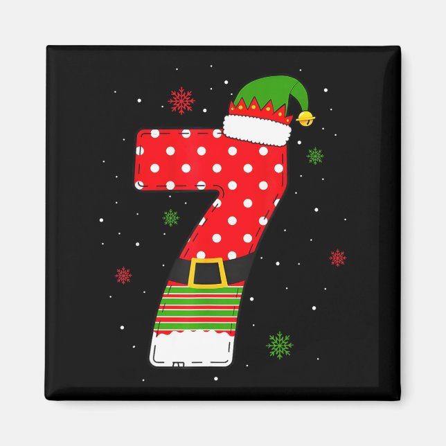 Aimant Six Seven Matching 67 Christmas Elf Hat Meme Gen A (Devant)