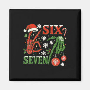 Aimant Six Seven Meme Noël 6-7 Noël Squelette Ha