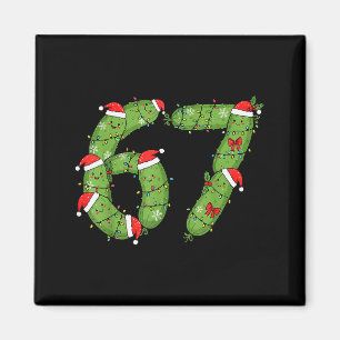 Aimant Six Seven Noël Pickle Drôle de Vacances 67 Meme 