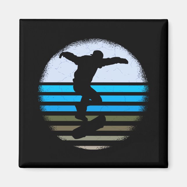 Aimant Skate Vintage Retro (Devant)