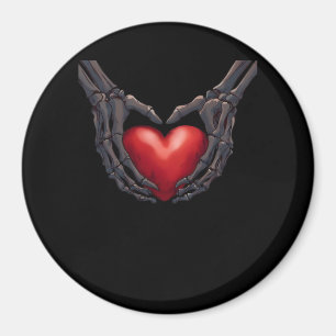Aimant Skeleton Coeur main