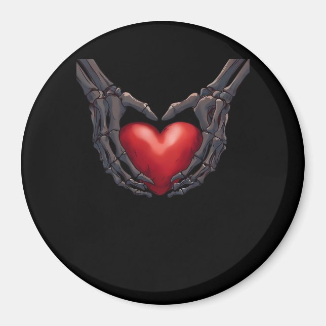 Aimant Skeleton Coeur main (Devant)