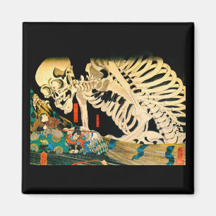Aimant Skeleton convoqué par Witch Kuniyoshi Fine Art
