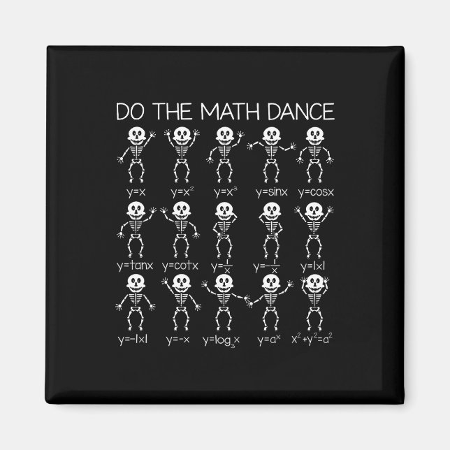 Aimant Skeleton Danser Figures Equation Math Enseignant H (Devant)