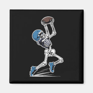 Aimant Skeleton Football Halloween Hommes garçons Footbal