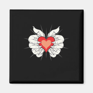 Aimant Skeleton Hands Heart Classic