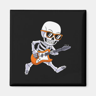 Aimant Skeleton Jouer Guitare Rock Et Roll Boys Enfants