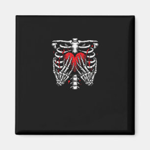 Aimant Skeleton Mains tenant Coeur Halloween Costume amus
