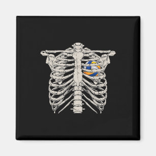 Aimant Skeleton Rib Cage Volleyll Ll Heart Joyeux Hallowe