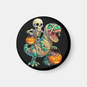 Aimant Skeleton Whimsical équitation maman T-Rex Hallowee
